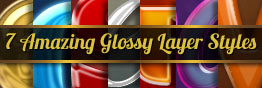 7 Amazing Glossy Layer Styles Pack